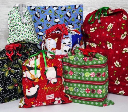 Fabric Gift Bag Tutorial