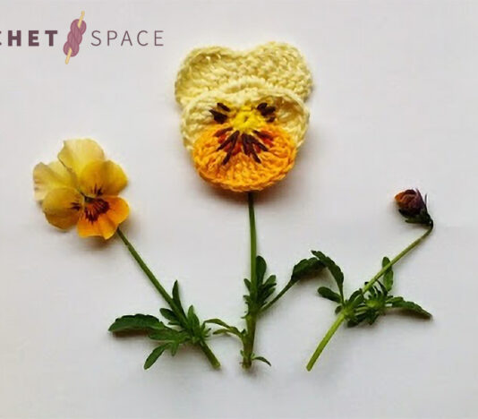 Step by step how to crochet pansy flowers for beginners